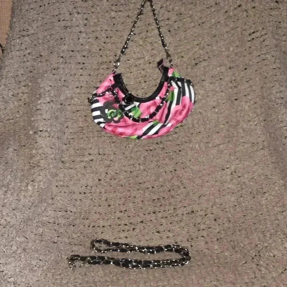 Y2K-LE SPORTSAC X OC-TIJUANA ROSE-Hobo-Complete-2 Straps/Hang Charm-Near Mint - Picture 5 of 6